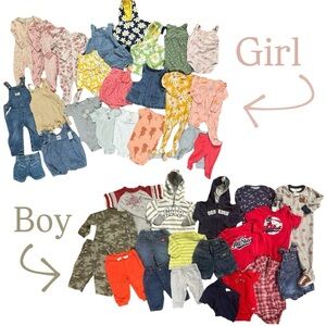 5lb Baby Clothes Mystery Box - Pick: Girl or Boy & Size Range